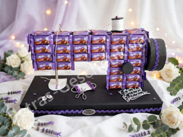 Schokoladen Nähmaschine zum Geburtstag